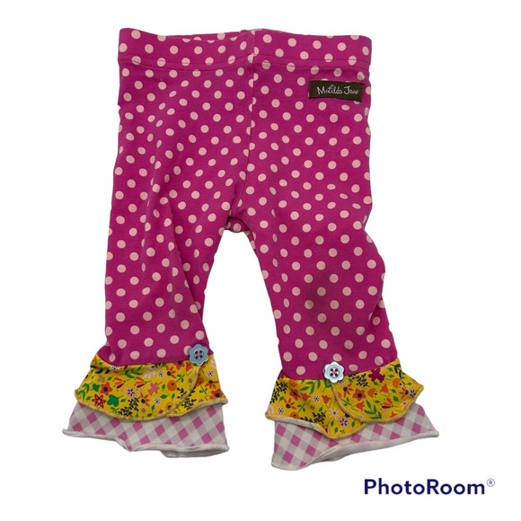 Matilda Jane Other - Matilda Jane 12-18 month on the dot scrappy leggings polka dot bell bottom